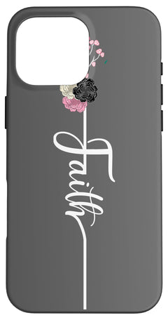 iPhone 16 Pro Max Faith Cross Flower Cute Religious Christian Girls Women Gift Case