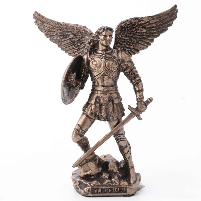 Veronese Design 4.2 Inch Archangel Saint Michael Painted Bronze Finish Religious Figurine