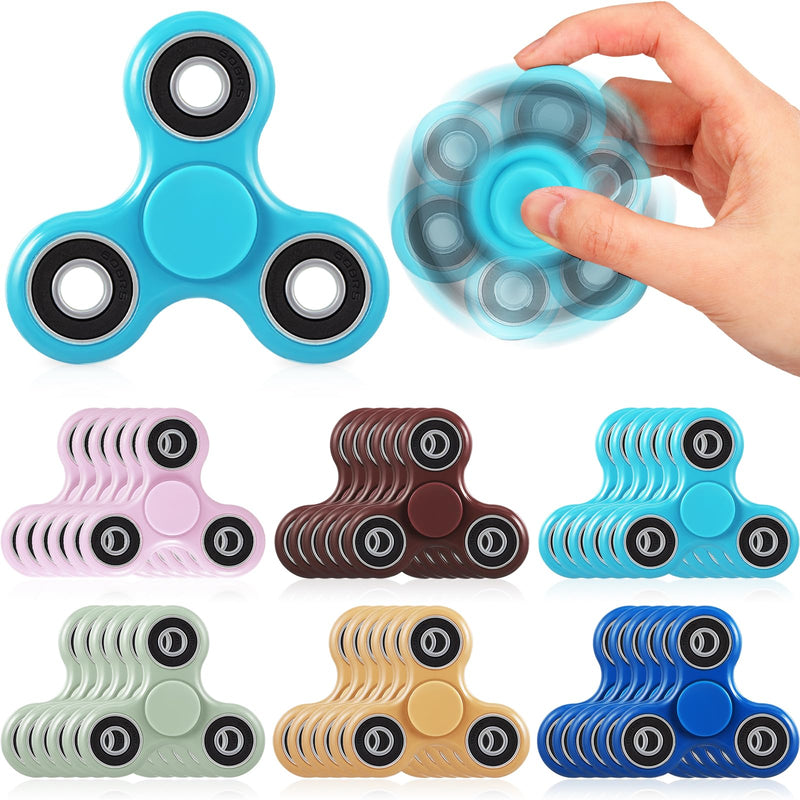 Silipull 6 Pcs Fidget Spinner Toy Hand Fidget Spinner Bulk Sensory Fidget Toy Adults Fidget Spinners for Adults Kids Party Favors Classroom Prizes Gift Bag Fillers Fidget Relief Toys 6 Colors