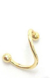 S-Shaped Stainless Steel Nose Studs and Body Jewelry