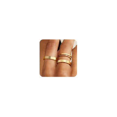GIEOGOCN Gold Rings for Women That Dont Tarnish Dainty 14K Gold Plated Rings Stackable Rings for Women Cubic Zirconia Ring Set Wedding Bands Love Engagement Rings Thumb Rings Size 5 6 7 8 9 10 11(8)