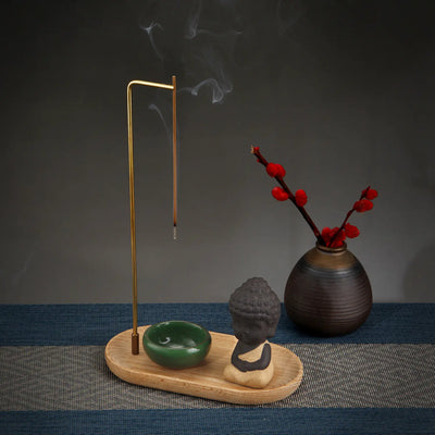Ceramic Incense Burner Set with Zen Aesthetic (3 Pieces)