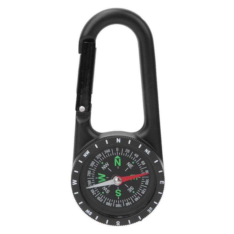 Kuuleyn Carabiner Clip On Compass HikingMini CompassDC40T Zinc Alloy Portable Carabiner Compass with Graduated Ring Outdoor Hiking Camping Navigation Tools