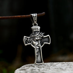 Steel Warrior Religious Cross Pendant Wholesale Options