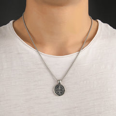Cross Pendant with Letter Charm and Religious Accessories