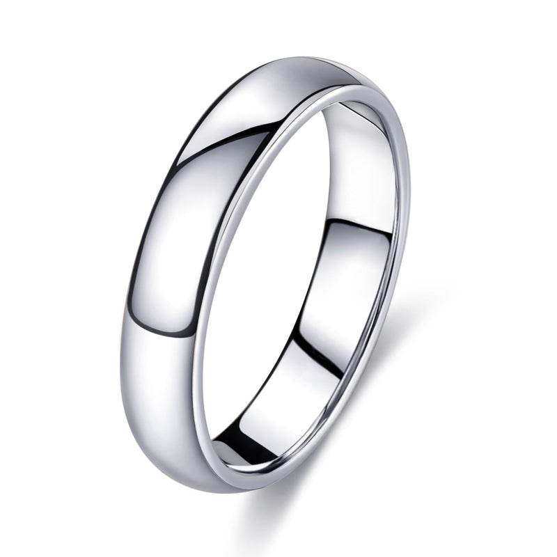 WFYOU Mens Rings Wedding Band Gold Silver Rings for Women Her Men 1-8mm Stainless Steel Rings Stacking Simple Rings Statement Thumb Finger Ring Plain Dome High Polish Comfort Fit Size 6-12