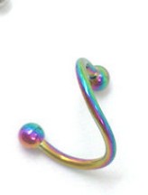 S-Shaped Stainless Steel Nose Studs and Body Jewelry