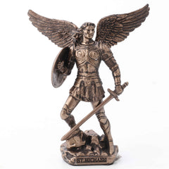 Veronese Design 4.2 Inch Archangel Saint Michael Painted Bronze Finish Religious Figurine