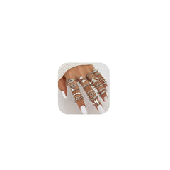 Gold Stackable Rings for Women Non Tarnish Boho Stacking Rings Set Gold Plated Knuckle Rings Rhinestone Moon Star Leaf Rings Midi Pinky Thumb Rings Christmas Stocking Stuffers Gifts Trendy Stuff